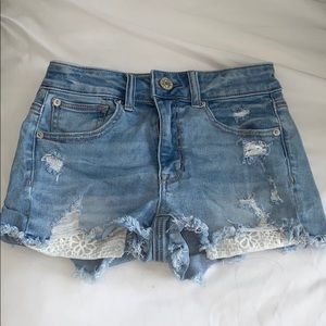 AE high rise shorts size 2